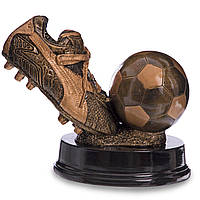 Статуэтка наградная спортивная Футбол Бутса с мячом Zelart C-1570-A