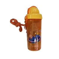 Бутылка-поилка детская Stenson R90627 пластиковая с трубочкой/ремешком 500мл