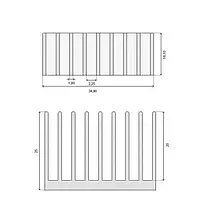 RAD28 35x18x25 мм теплоотвод