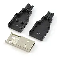 Штекер USB типа A - для пластикового кабеля