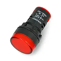 Сигнальна лампа 230В змінного струму - 28мм - червона