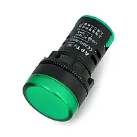 Сигнальная лампа 230 В AC - 28 мм - зеленая