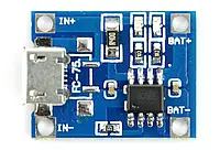 Li-Pol TP4056 Зарядное устройство Одноячеечное 1S 3.7V microUSB