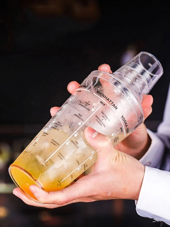 Шейкер для коктейлів із рецептами 530мл, фото 1