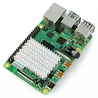 Радиатор 40x30x5 мм для Raspberry Pi 4 с термолентой - серебристый