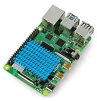 Радиатор 40x30x5 мм для Raspberry Pi 4 с термолентой - синий