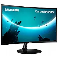 Монитор 24" VA Samsung LS24C360EAIXCI безрамочный/изогнутый экран Черный