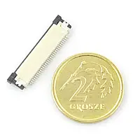 Розетка ZIF, FFC / FPC, горизонтальная 30-полюсная, шаг 0,5 мм, верхний контакт