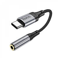 Адаптер переходник AUX USB C To 3.5mm Hoco LS36 Black от магазина style & step