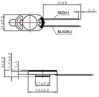 Громкоговоритель MG24-15 0,5W 8Ohm - 24x15x4mm