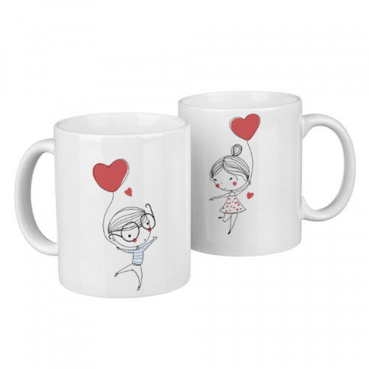 Парні чашки Закохані з повітряними кульками, фото 1