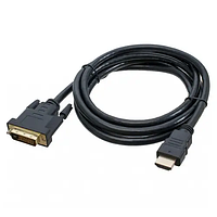 Кабель DVI-D (24+1) - HDMI 1.8м позолоченный black