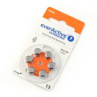 Батарейки для слуховых аппаратов - EverActive Ultrasonic 13 - 6шт.