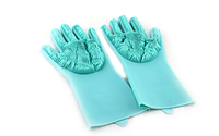 Перчатки для мытья посуды с щеткой KITCHEN GLOVES