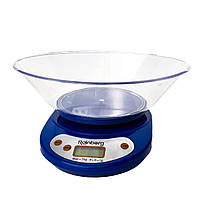Весы кухонные электронные до 7 кг Rainberg RB-02 точность 1 г синий