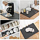 Супер поглинаючий килимок нековзний для сушіння посуду суперабсорбуючий 49*39 см чорний, фото 2