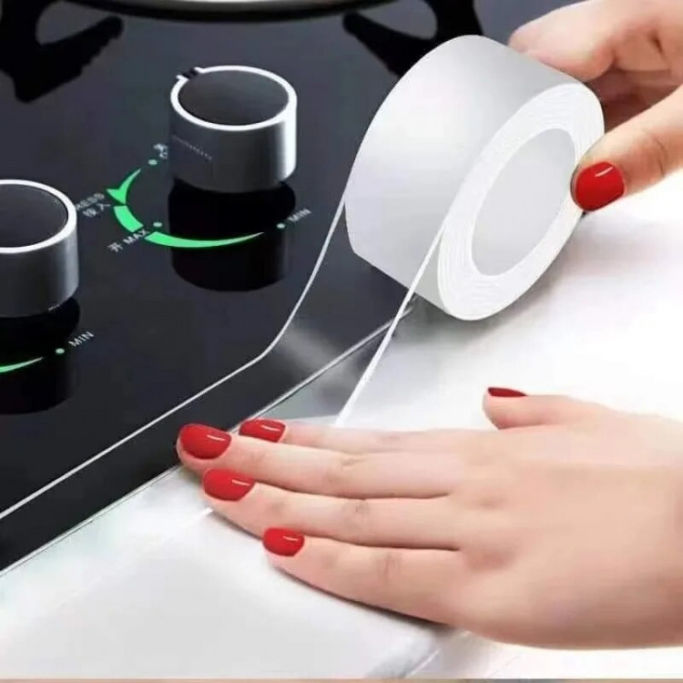 Водостійка nano стрічка від бруду та плісняви прозора для кухні та ванної кімнати 3000х30мм, фото 1