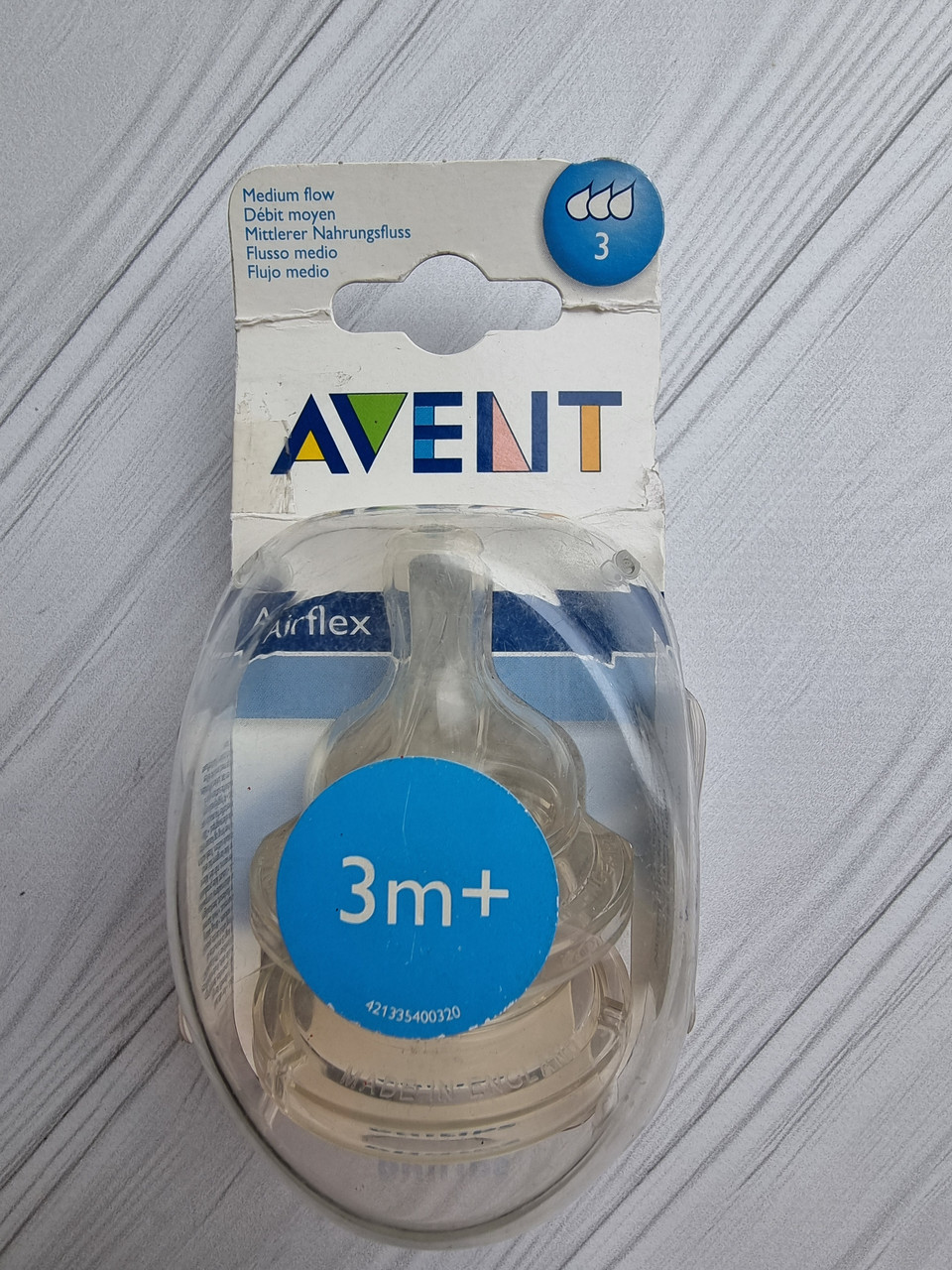 СОСКА СИЛІКОНОВА АВЕНТ «PHILIPS AVENT» 3+