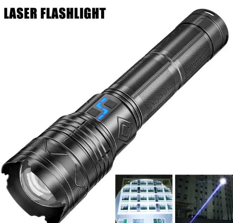 Потужний прожектор-лазер WHITE LASER LED GT500, 100 W GT60, 10000 m power bank, світлова гармата, ЗП Type-C,
