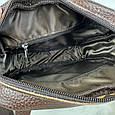 Чоловіча шкіряна сумка барсетка через плече КТ-4024 Коричнева, фото 7