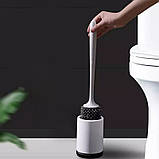 Йоржик для унітазу силіконовий підлоговий зі знімною основою, що миється, ECOCO чорний (ЕО-27613), фото 2