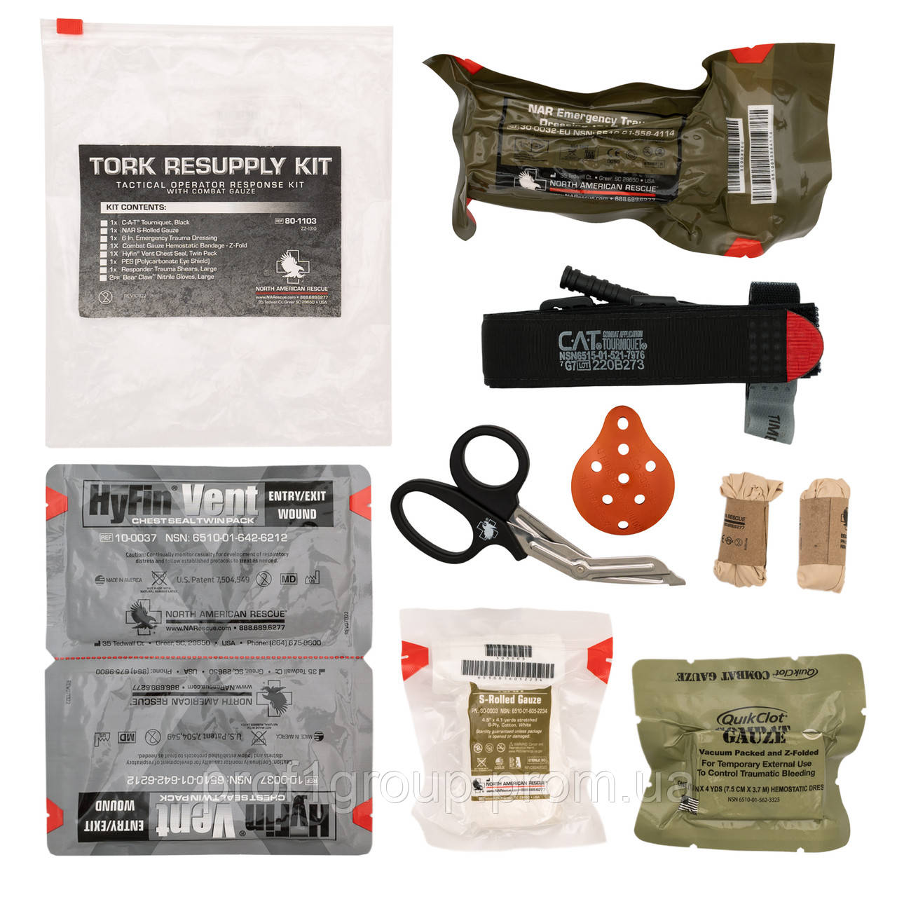 Аптечка індивідуальна NAR TORK Resupply Kit Basic with Combat Gauze Multi єдиний