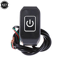 Кнопка автомото вимикач накладна з LED-підсвіткою DC12V 5-10А