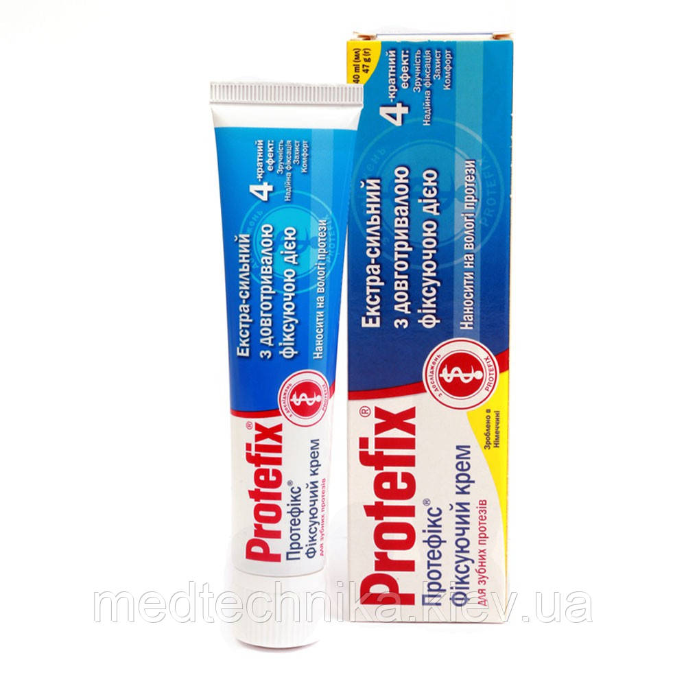 Крем для фіксації зубних протезів, класичний, 40 мл, Protefix, фото 1