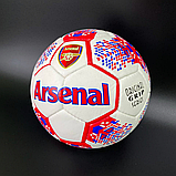 Arsenal м'яч, Футбольний м'яч розмір 5, Зшитий футбольний м'яч, Футбольний м'яч для дітей Біло-червоний (420A), фото 2