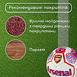 Arsenal м'яч, Футбольний м'яч розмір 5, Зшитий футбольний м'яч, Футбольний м'яч для дітей Біло-червоний (420A), фото 3