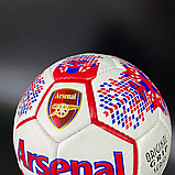 Arsenal м'яч, Футбольний м'яч розмір 5, Зшитий футбольний м'яч, Футбольний м'яч для дітей Біло-червоний (420A), фото 10
