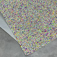 Екошкіра (глітер), розмір 20*30 см. колір-мікс блискитки, арт 07951, 1 лист, Різнокольоровий