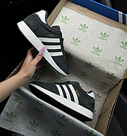 Кроссовки Originals Iniki Fleece Termo Dark Grey White Stripes Хит!