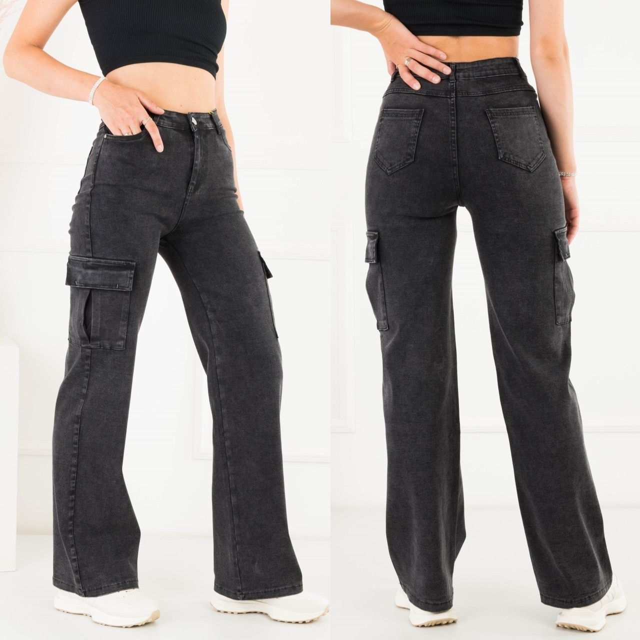 Джинси палаццо жіночі розміри 44-50, фото 1