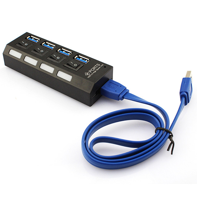 Адаптер разветвитель USB 3.0 на 4 порта USB 3.0 Hub 4 Ports Speed 5Gbps - фото 3 - id-p27941797