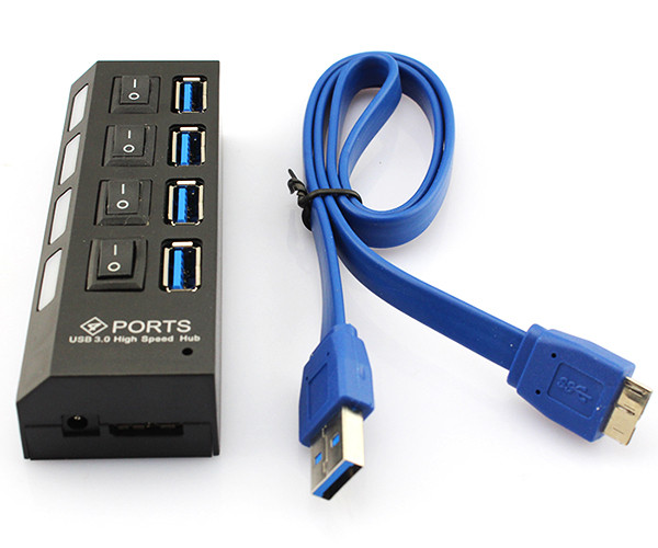 Адаптер разветвитель USB 3.0 на 4 порта USB 3.0 Hub 4 Ports Speed 5Gbps - фото 4 - id-p27941797