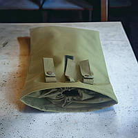 Тактический подсумок для ЗСУ, сумка для сброса пустых магазинов АК с креплением типа МОЛИ в оттенке олива trs