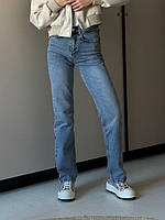 Женские стильные базовые качественные джинсы-слоучи с высокой посадкой