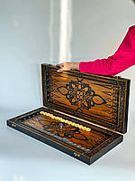 Нарди дерев'яні подарункові Долар 68х32см нарди довгі, фото 4