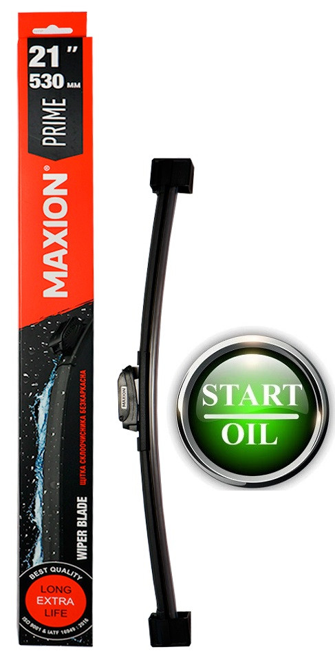 Щітка склоочисника 21 / 530мм MAXION Prime з 8 адаптерами безкаркасна