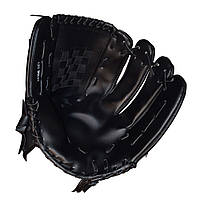 Перчатка (ловушка) для бейсбола цвет черный PVC р-р 10,5