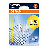 2825ULT-02B Osram Лампа W5W 12V W2,1X9,5D10XBLI2LF ULTRALIFE (2825ULT-02B)