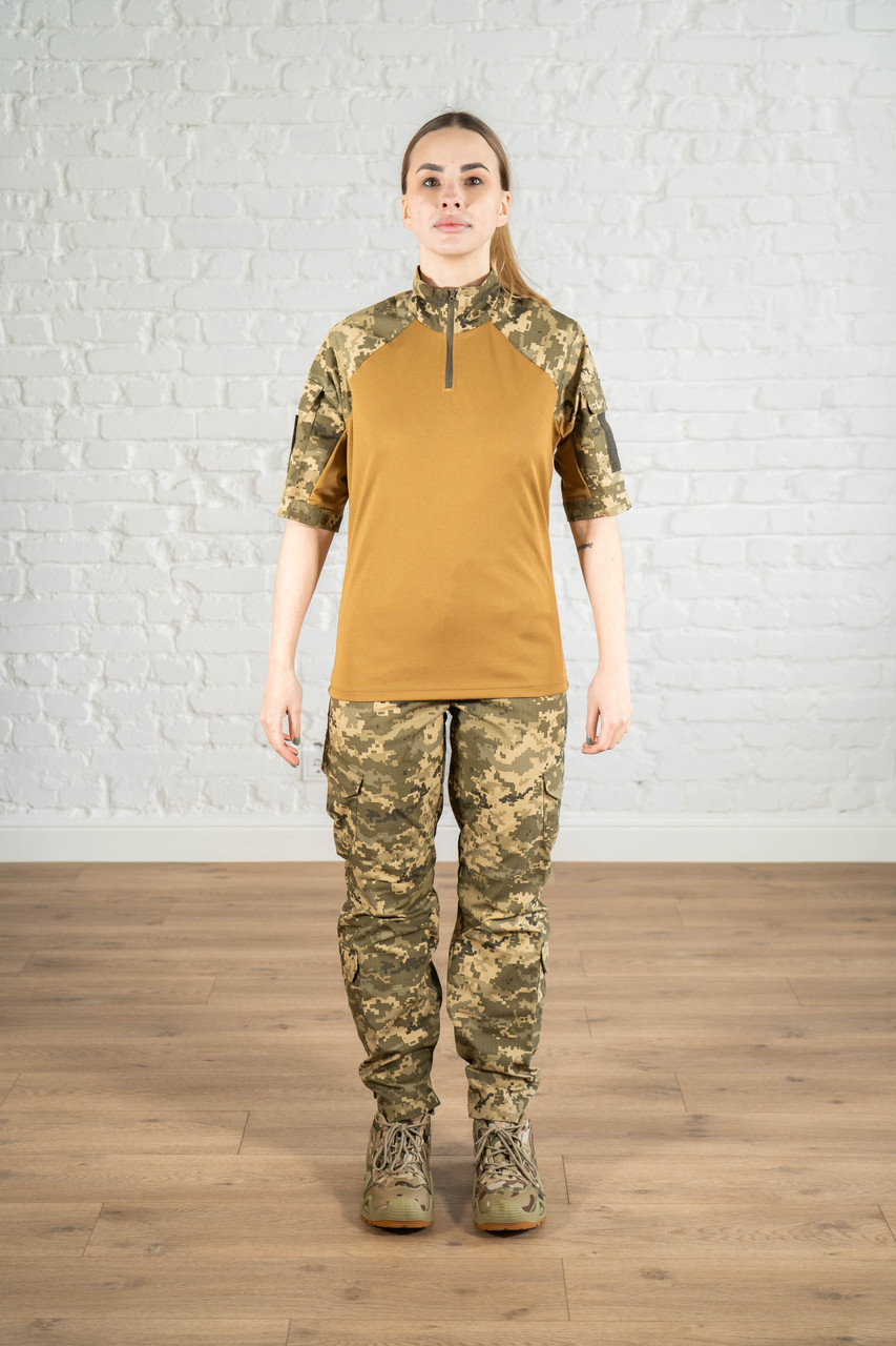Летняя форма тактическая rip-stop статутная пиксель зсу камуфляж женский боевой костюм уставной рипстоп мм14 - фото 1 - id-p2133555711