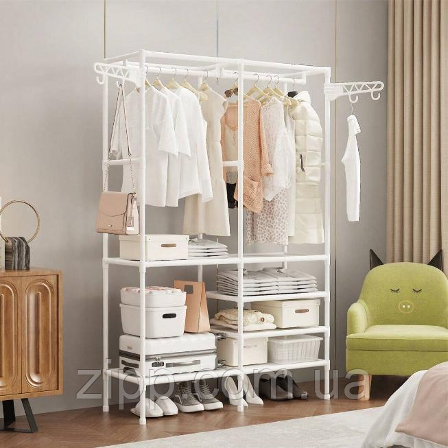 Вішалка для одягу Simple coat rack double W-8518 Білий, фото 1