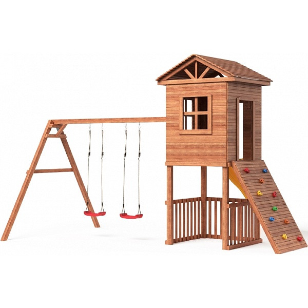 Детская площадка домик для улицы SportHouse-17 дерево сосна (ТМ Sportbaby)