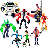 Набор игрушек Бен 10, 9 в 1 со световыми эффектами, 12 см - Бен Тен, Ben 10 figure set