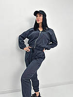 Жіночий вельветовий костюм-двійка (джинс, чорний, бежевий, темно-зелений, графіт) 42-44, 46-48, 50-52 50-52,