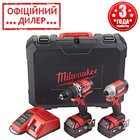 Набор аккумуляторных инструментов Milwaukee M18 CBLPP2A-402C (M18B4,CBLPD-0,CBLID-0,M12-18C) (4933464536) pak