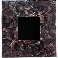 Фоторамка перламутровая ( из перламутра) тёмно-бордовая для квадратного фото 11 х 11 см.