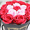 Подарунковий набір мила з троянд у коробці, Червоний / Троянди мильні / Роза з мила / Мильний набір троянд, фото 9